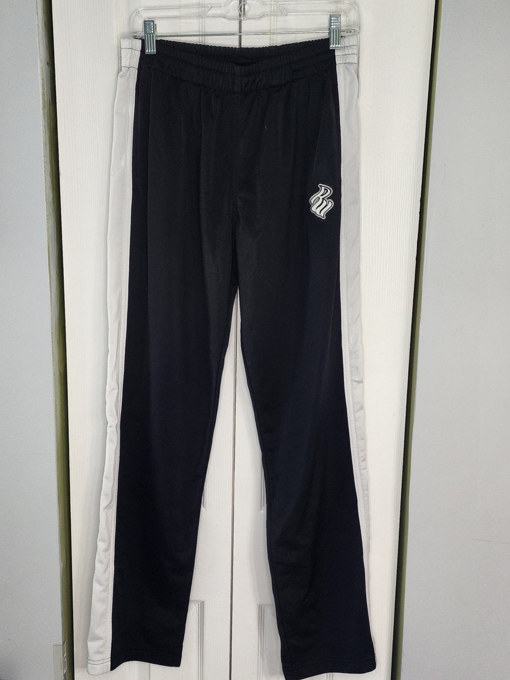 Rocawear Black Track Pants with White Side Panels
